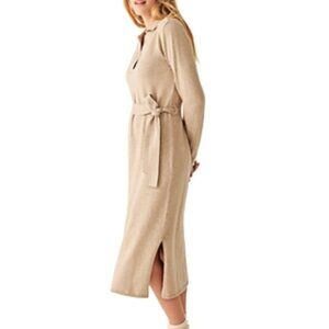Faherty Jackson Sweater dress Oatmeal Heather small